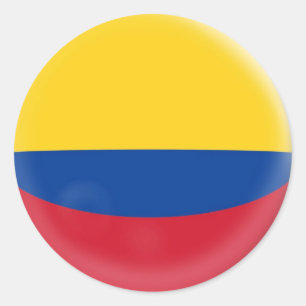 20 petites étiquettes drapeau colombien