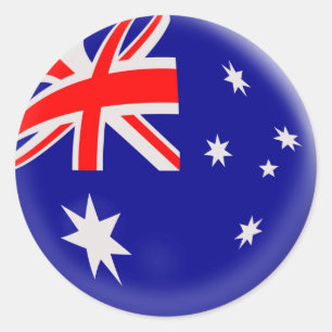 20 petits autocollants drapeau australien