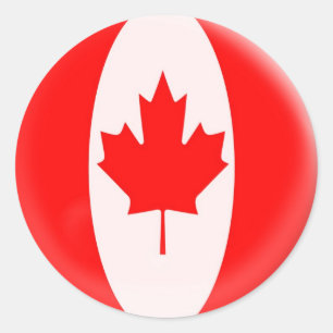 20 petits autocollants drapeau canadien