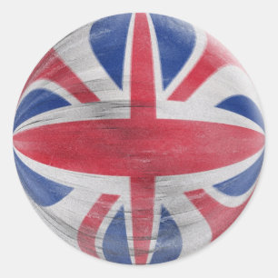 20 petits autocollants drapeau en détresse Union J