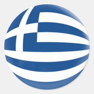 20 petits autocollants drapeau grec