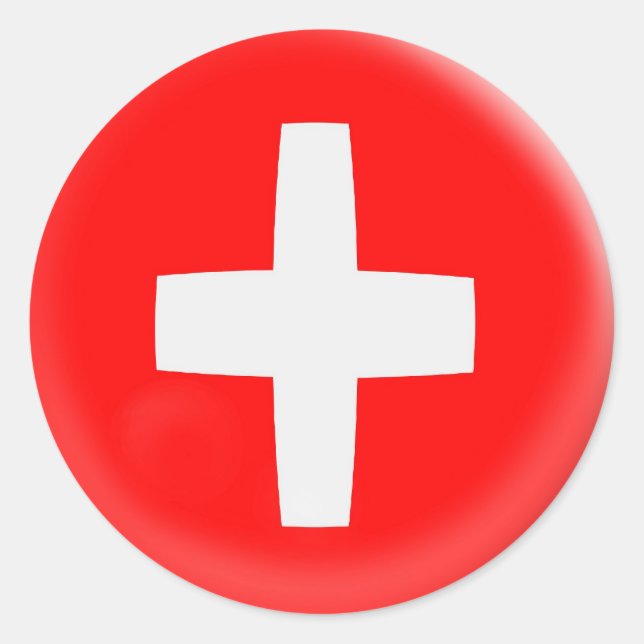 20 petits autocollants Drapeau suisse (Devant)