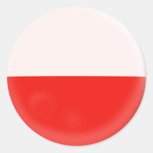 20 petits autocollants Pologne drapeau polonais