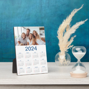 20 Photo Collage 2024 Year At A Glance Calendar Plaque