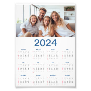 20 Photo Collage 2024 Year At A Glance Calendar Print