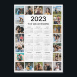 20 Photo Collage Calendar Add A Name Magnetic Card<br><div class="desc">Create your own, Year At A Glance Calendar, Photo Collage for Christmas, Birthdays, Weddings, Anniversaries, Graduations, Father's Day, Mother's Day or any other Special Occasion, with our easy-to-use design tool. Add your favorite photos of friends, family, vacations, hobbies and pets and you'll have a stunning, one-of-a-kind photo collage. Our custom...</div>