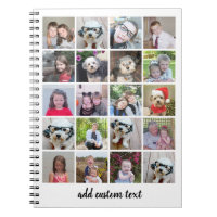 20 Photo Collage - Grid with Script Text - white