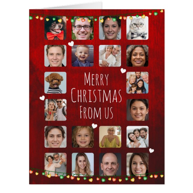 20 Photos pour personnaliser la famille Joyeux Noë (Devant)