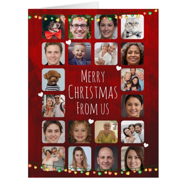    20 Photos to Personalize Family Merry Christmas (Front)