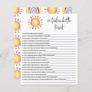 20 Questions about the Parents baby shower game