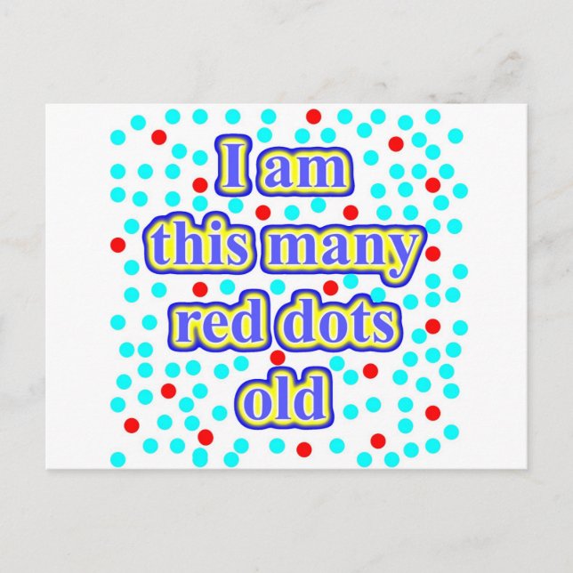 20 Red Dots Old Postcard (Front)