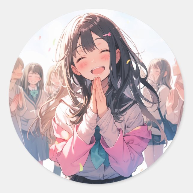 [20 Sheets Set] Thank Sticker | Sushi Musume Gener (Front)