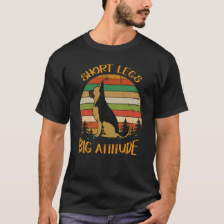 20 Short Legs Big Attitude Cute German Shepherd T-Shirt