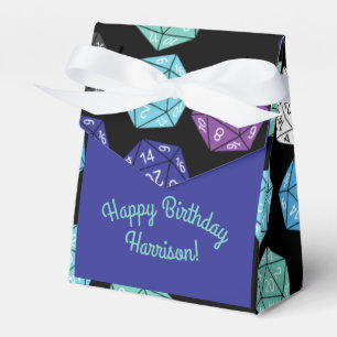 20 Sided Dice DND Games Kids Birthday Party Favor Box