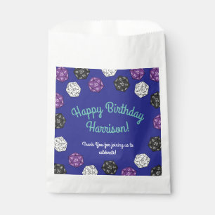 20 Sided Dice DND Games Kids Birthday Party Favour Bag