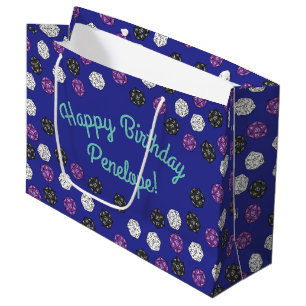 20 Sided Dice DND Games Kids Birthday Party Large Gift Bag