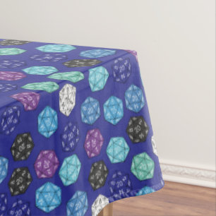 20 Sided Dice DND Games Kids Birthday Party Tablecloth