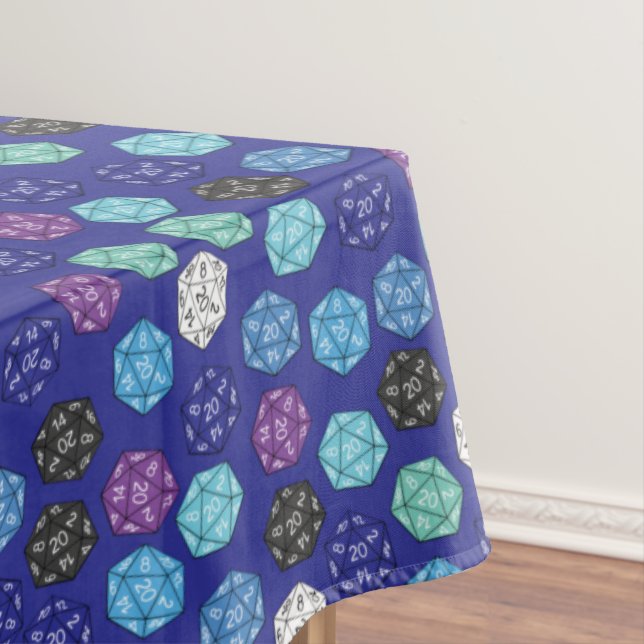 20 Sided Dice DND Games Kids Birthday Party Tablecloth (In Situ)
