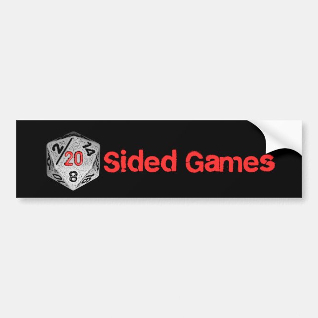 20 Sided Games Bumper Sticker (Front)