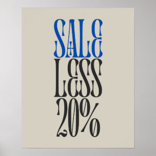 20% Signe de vente, Boutique de détail / Poster de