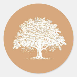 20 Spring Tree Brown/White Wedding Envelope Seal