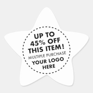 20 Stickers Étoile Personnalisés 45% DE BAS En Vra