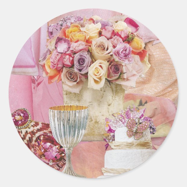 20 Stickers in Shades of Pink (Front)