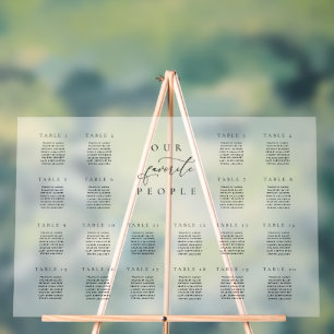 20 Table Frosted Acrylic Seating Chart