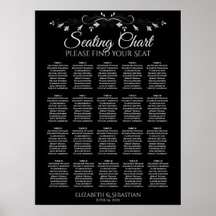 20 Tableau Élégant Mariage noir