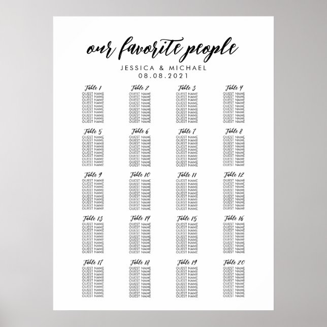 20 Tableau Grandes Sièges Mariages (Devant)