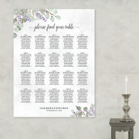 20 Tableau Mariage Plat Lavender Eucalyptus