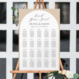 20 Tables Beige Arch Find Your Seat Seating Chart