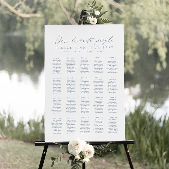 20 Tables Our Favourite People Seating Chart (Creator Uploaded)