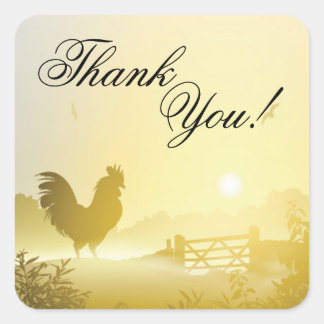 20 Thank You Stickers Sunny Morning Farm Country R