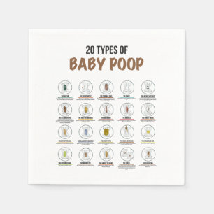 20 Types of Baby Poop (50) Paper Napkins
