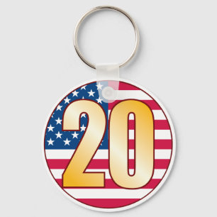 20 USA Gold Keychain