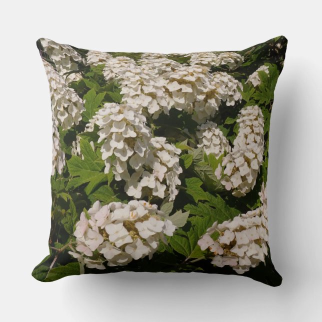 20"x20" Oakleaf Hydrangea Throw Pillow (Front)