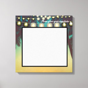 20"x20" Signature Canvas Beach Sunset Palm Trees S