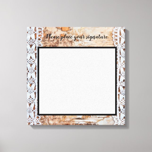 20"x20" Signature Canvas country barn wood lace tr (Front)