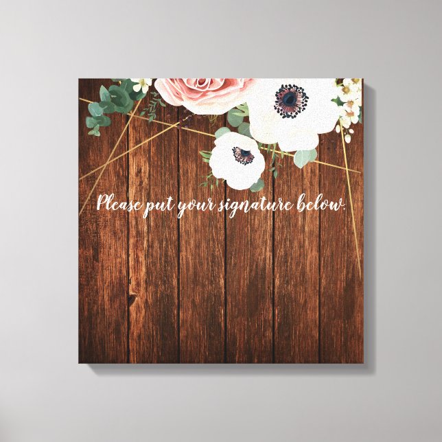 20"x20" Signature Canvas Geometric Garden Rose (Front)