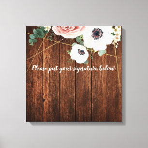 20"x20" Signature Canvas Geometric Garden Rose Print