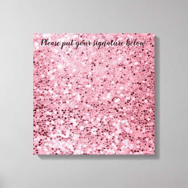 20"x20" Signature Canvas Rose Gold Glitter (Front)