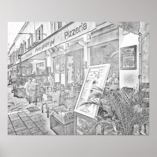 20"x26" Colouring Poster Sidewalk Cafe