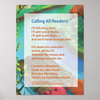 20 x 16 "Calling All Readers" Storytime Poster - 2