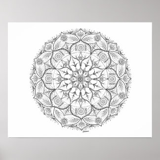 20" x 16", Poster de travail pour points de mandal