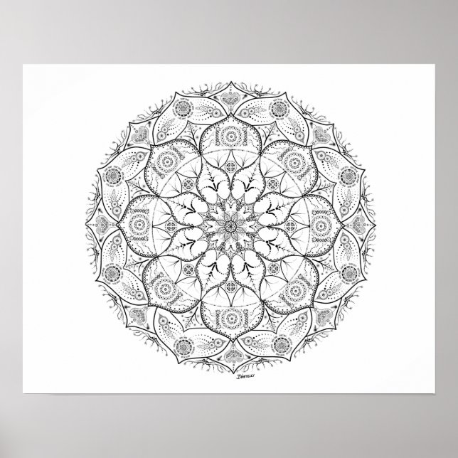 20" x 16", Poster de travail pour points de mandal (Devant)