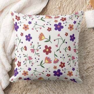 20" x 20" Floral Polyester Throw Pillow 