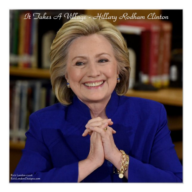 20" x 20" Hillary prend une affiche de village (Devant)