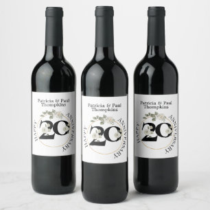 20 year ANNIVERSARY  Wine Label