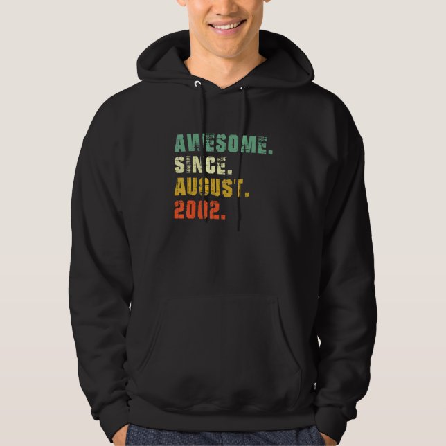 20 Year Old 20th Birthday  Awesome Since August 20 Hoodie (Front)